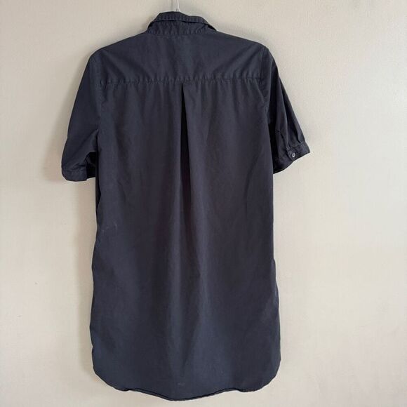 J.Mclaughlin black cotton blend shirt dress size medium. - Picture 3 of 7